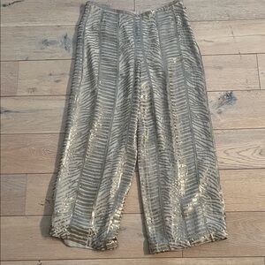 Armani Collezioni Gold Beige Sequin Pants
